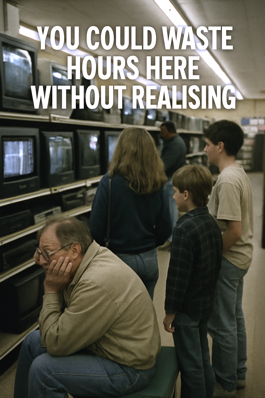 spending hours inside electronics stores second image
