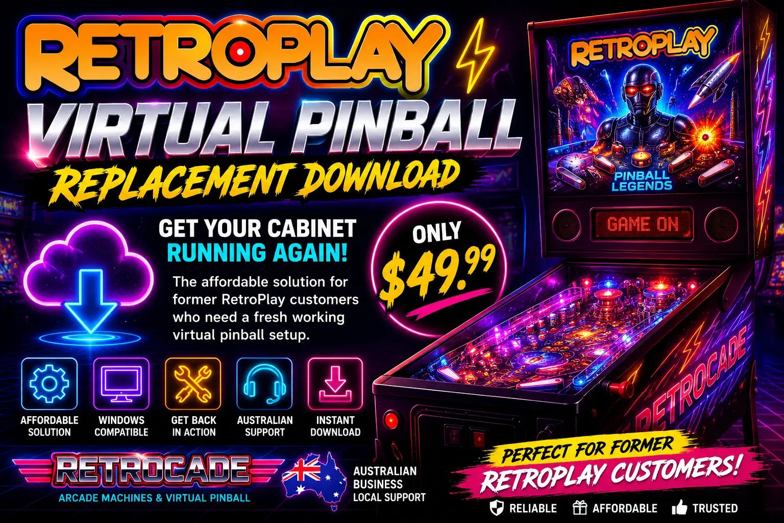 RetroPlay Virtual Pinball Replacement Download